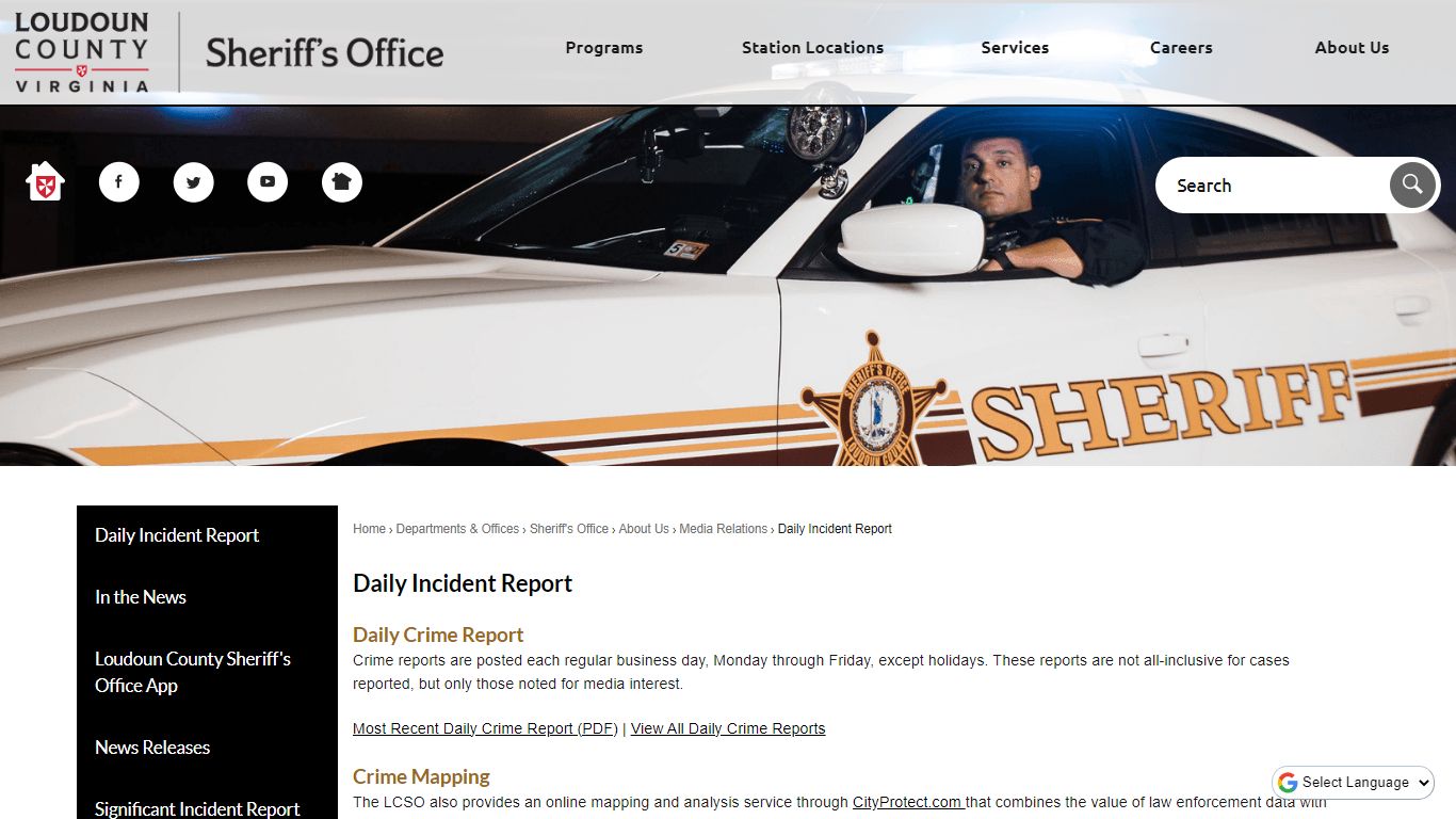 Daily Incident Report | Loudoun County, VA - Official Website